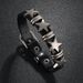 Hot Selling Men's Personality Street Punk Style Five-Pointed Star Leather Bracelet Christmas Accessories_ipsvogv.com