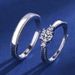 Live Broadcast Of Zircon Korean Style Couple Diamond Proposal Valentine's Day Gift Ring_ipsvogv.com