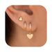 Unisex Hot Sales Real Gold Brass Electroplating Fashion Glossy Heart Pendant Ladies Simple Versatile Earrings_ipsvogv.com