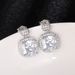 Cao Shi's New Super Sparkling Square Zircon Short Earrings Versatile Light Luxury Square Earrings for Women_ipsvogv.com