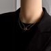 Colorless Titanium Steel Necklace For Women's 2023 New Small And Versatile Collar Chain With Gold Cross Design Feeling_ipsvogv.com