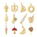 Dessert Pendant Set Food-Shaped Charms DIY Gold Plated Stainless Steel Jewelry With Chain Options For Women_ipsvogv.com