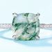 Unique Natural Water Grass Agate Ring S925 Silver Green Moss Personality Finger Ring Light Luxury Atmosphere_ipsvogv.com