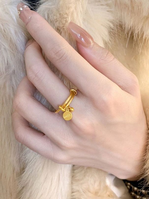 Personalized Hang Tag For Women 2024 New Color Ins Niche Design Plain Circle Ring Girlfriend Gift_ipsvogv.com