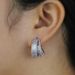 Women's Jewelry Personalized Multi Layer Lines High End Design Micro Inlaid Zircon Half Circle Earrings Temperament Accessories_ipsvogv.com