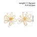 Simple Metal Winding Line Flower Stud Earrings, High-end Sense Niche Design Temperament Ins Wind Sweet Ear Jewelry Tide_ipsvogv.com