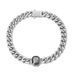 Hip Hop Titanium Steel Cuban Gray Diamond Bracelet Does Not Fade W Omen's Bracelet Versatile High End Men's Hand Jewelry_ipsvogv.com