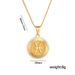 Fashionable 12 Zodiac Symbols Letter Image Graphic Smooth Face Pendant Titanium Steel Necklace_ipsvogv.com