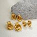 Women’s Jewelry Set Fashion Irregular Gold And Silver Color Matching Earrings Three Dimensional Double Ring Simple Coil Winding Earrings Ear Jewelry_ipsvogv.com