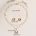2024 New Style Women's Drip Oil Necklace Set with Pearl Inlay, Unique Flower Design, Versatile Earrings_ipsvogv.com