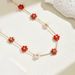 New women's geometric with niche floral design and crystal inlaid long collarbone necklace_ipsvogv.com