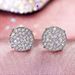 Cao Shi's New Korean Version Simple Full Diamond Inlaid Zircon Round Exquisite And Compact Earrings For Women_ipsvogv.com