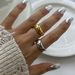 Women's Jewelry Stainless Steel Ring High End Niche Exaggerated Ring Titanium Steel Gold Hand Jewelry_ipsvogv.com