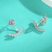 New Moissanite Smile Four Claw Earrings For Women S925 Sterling Silver Simple Temperament Earrings A Dual Purpose Earrings_ipsvogv.com