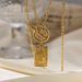 fashion retro stainless steel round pendant necklace advanced OT buckle clavicle chain jewelry_ipsvogv.com