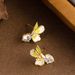 Korean Version Of Fashionable Sweet Diamond Studded Zircon Drip Oil Enamel Flower With Cute Female Temperament And_ipsvogv.com