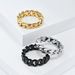 INS neutral light luxury style stainless steel chain ring ring trendy fashion wear titanium steel hand accessories_ipsvogv.com