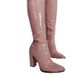 Women's Cowboy Boots new pointed toe thick heel bright leather high heel long boots for women side zipper solid color knight boots_ipsvogv.com