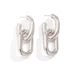 Minimalist INS Style Interlocking Hoop Metal Round Thick Chain Sweet Cool Design Geometric Stud Earrings_ipsvogv.com