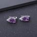 Zhongxi Jewelry Natural Stone Earrings Earrings Retro Inlaid Gemstones S925 Silver Amethyst Earrings Earrings_ipsvogv.com