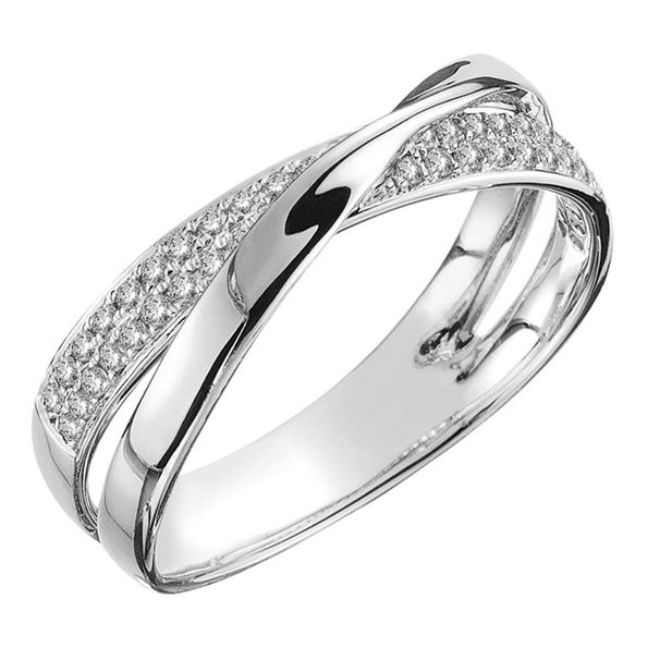 Cao Shi's New Simple And Personalized X-shaped Double Color Women's Zircon Copper Ring Jewelry_ipsvogv.com