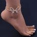 Jewelry Smart All-match Full Diamond Butterfly Anklet Hollow Rhinestone Multi-row Anklet for Women_ipsvogv.com
