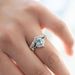 Sanjie's New Silver Sea Blue Diamond Crown Small Fragrance Style Ring, Simple And Versatile Accessory For Women_ipsvogv.com