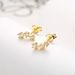 Brass Real Gold Electroplating Hot Sales Fashion Earrings For Women Teardrop Shaped Circle Inlaid Zircon Earrings Set_ipsvogv.com