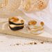 Fashionable And Trendy Stainless Drip Oil Opening Ring, Personalized Hip-hop Genuine Gold Electroplated Titanium Steel_ipsvogv.com