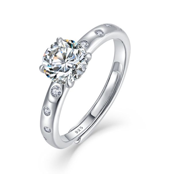 D color vvs moissanite ring s925 silver 1 carat wedding ring open ring jewelry silver jewelry processing_ipsvogv.com