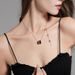 Titanium Steel Necklace, Man Waist, Black Ceramic Rose Gold, Little Figure Pendant, Female Collar Chain, Gold Wrapped,_ipsvogv.com