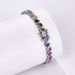 Love rainbow zircon bracelet S925 silver package inlaid with colorful zirconium colored gemstone hand jewelry simple light luxury fashion women_ipsvogv.com