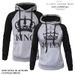 Men's Clothing autumn and winter new hooded pullover color matching couple sweatshirt_ipsvogv.com
