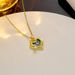 Zircon Pendant Necklace For Women's Instagram Style Abalone Shell Heart Shaped Crowd Design Collar Chain_ipsvogv.com