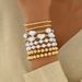 Ladies Bracelet Set Geometric Pearl Braided Design Bracelet Long Set Versatile Hand Jewelry For Women_ipsvogv.com