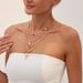 Wind Hip Hop Metal Cross Sun Pendant Pearl Necklace Fashion Ins Colorful Diamond Chain Ornament_ipsvogv.com
