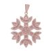 Three Color Snowflake Pendant 5mm Zircon Tennis Chain Women's Hip-hop Necklace_ipsvogv.com