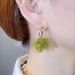 Women's Earrings Super fairy green flower earring Light luxury premium earring stereo flower two earrings_ipsvogv.com