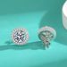 Women's Jewelry Moissanite Four Claw Luxury Inlaid Round Earrings Versatile Fashion Earrings Sterling Silver Inlaid Diamonds Advanced Commuting_ipsvogv.com