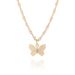 best selling products ins style simple metal butterfly tassel pendant women's clavicle pendant necklace_ipsvogv.com
