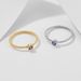 Women's Jewelry S925 Sterling Silver Amethyst Zircon Ring Simple Light Luxury Fashion Index Finger Stacking Ins All Match Pinky Ring_ipsvogv.com