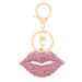 European And American Style New Lip Spray Paint Car Keychain Pendant Metal Inlaid Diamond Bag Pendant_ipsvogv.com