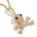 Pendants & Charms Hip Hop Pendant Red Eyed Skull Necklace Micro Inlaid Zircon Personality Men's Niche Hip Hop Accessories_ipsvogv.com