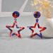 Ins personalized pentagram hip-hop versatile acrylic minimalist design earrings, niche high-end earrings_ipsvogv.com