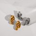 Unisex Real Gold Electroplated Titanium Steel Fine Polished Teardrop Fashionable Grape Gold And Silver Minimalist Earrings_ipsvogv.com