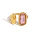 Gold Retro Luxury AAA Colored Zircon Adjustable Stainless Steel Ring For Women Fashion Gift_ipsvogv.com