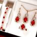 Jewelry Sets fashionable and versatile, diamond necklace, bracelet, earrings, ring four piece set_ipsvogv.com
