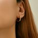 K gold plated environmentally friendly color preserving wheat ear earrings with plant leaf design and exquisite zircon ear clips_ipsvogv.com