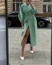 Women's woolen coat intellectual wind pocket lapel winter new solid color lantern sleeve female coat_ipsvogv.com