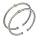 Stainless Steel Bracelet Titanium Steel Wire Rope Two Color Open Bracelet_ipsvogv.com